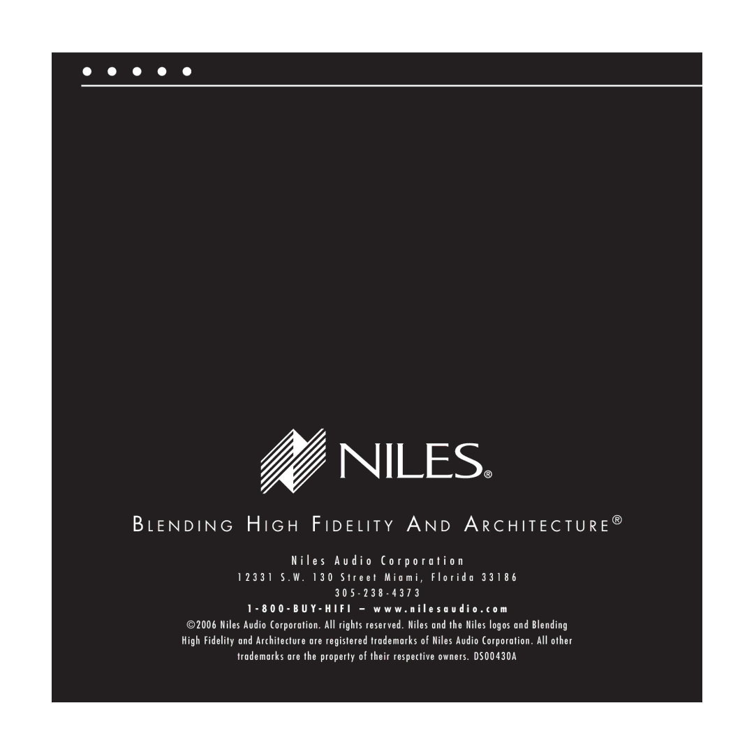 Niles Audio CS12V manual L e s a u d i o C o r p o r a t i o n 