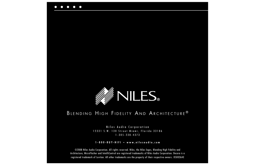 Niles Audio DBI-1 manual 