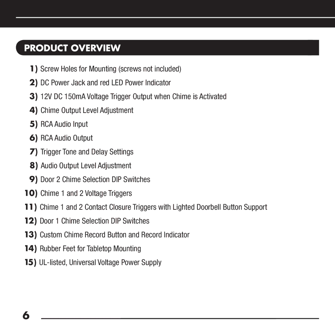 Niles Audio DBI-2 manual Product Overview 