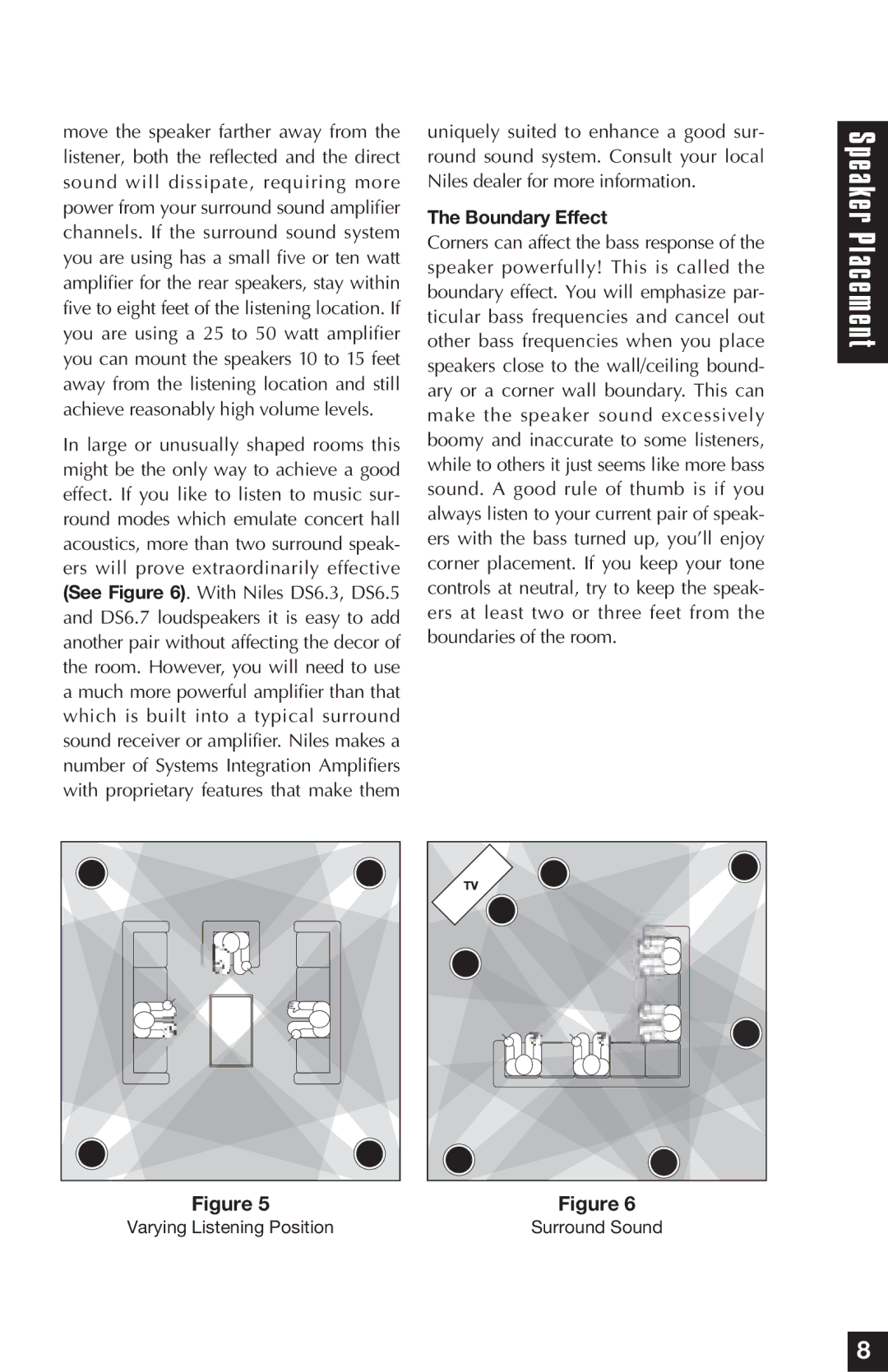 Niles Audio DS6.5, DS6.7, DS6.3 manual Boundary Effect 