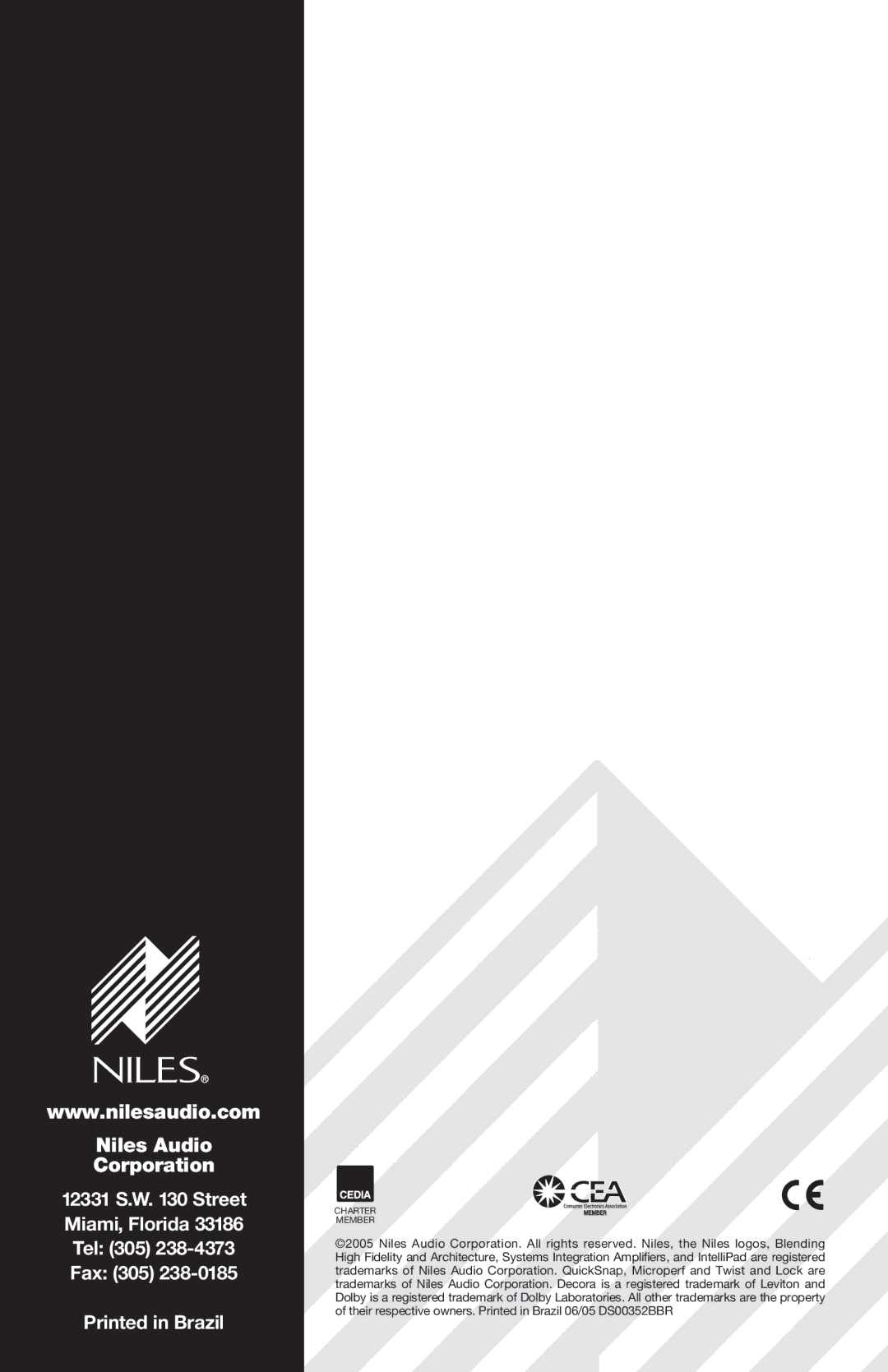 Niles Audio DS8.3, DS8..5 manual Niles Audio Corporation 