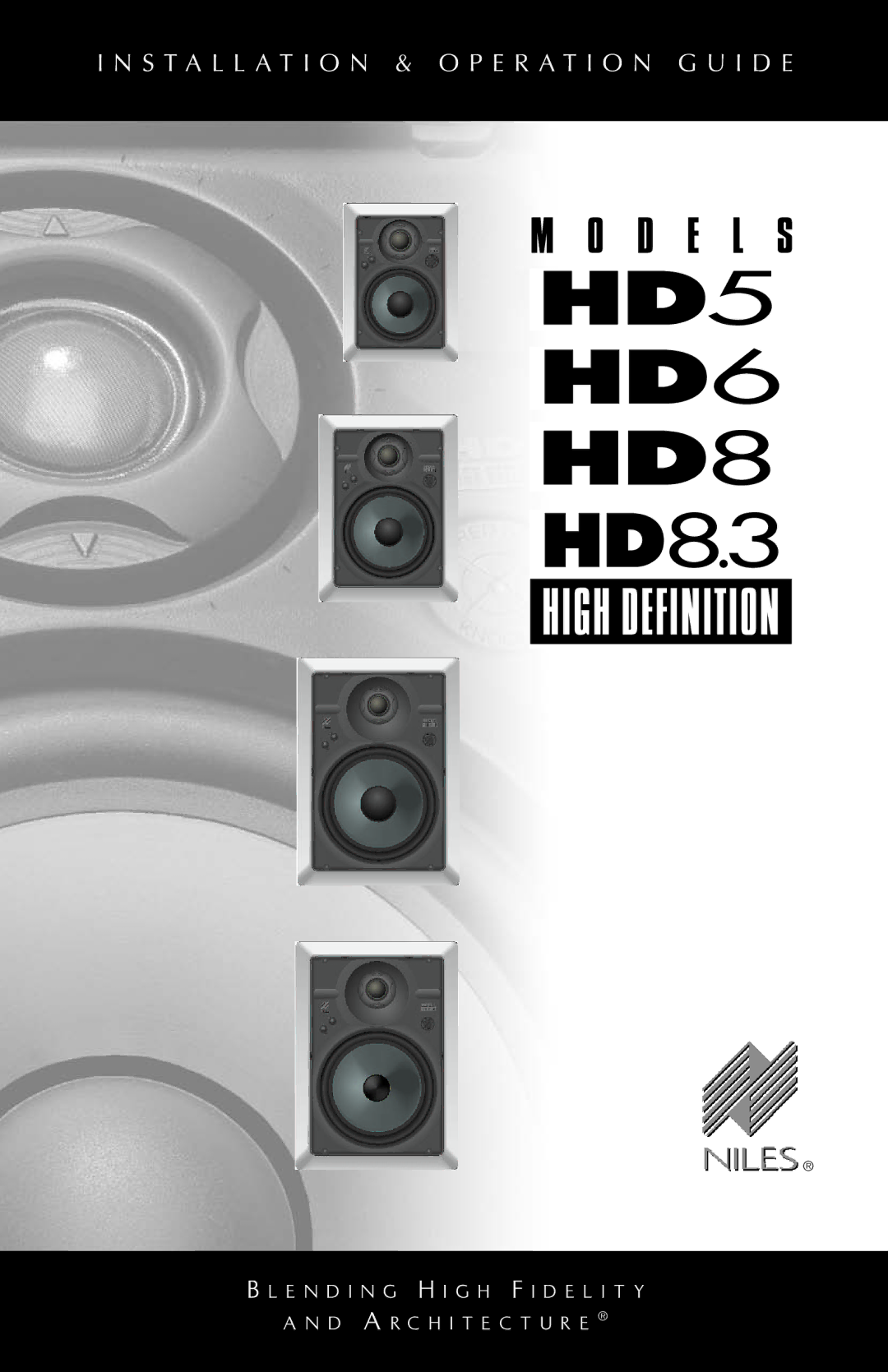 Niles Audio HD8.3, HD5, HD6 manual D E L S 