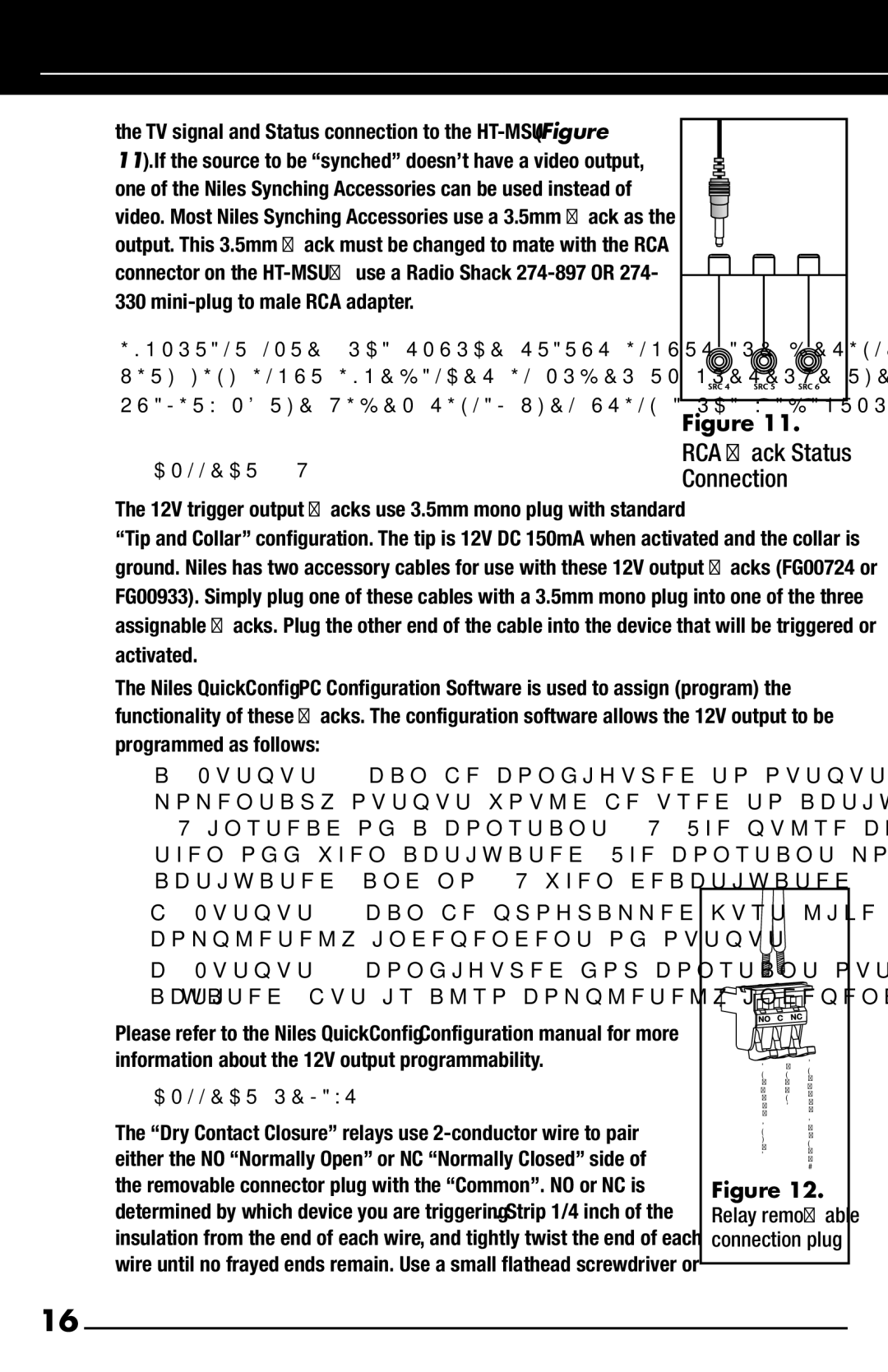 Niles Audio HT-MSU manual Information about the 12V output programmability 