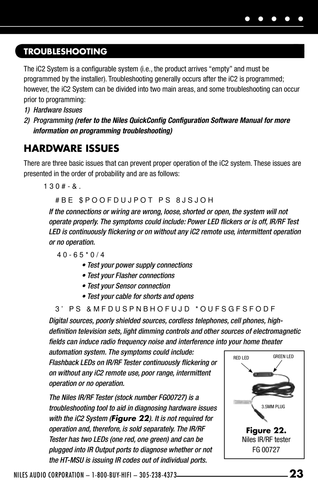 Niles Audio iC2 manual Hardware Issues, Troubleshooting, Problem, Solutions 