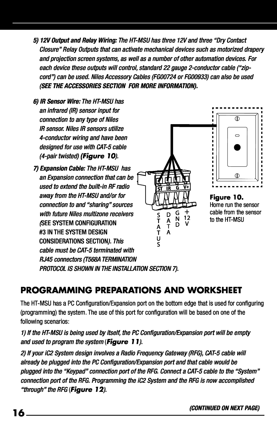 Niles Audio iC2 manual Programming Preparations And Worksheet, See The Accessories Section For More Information 