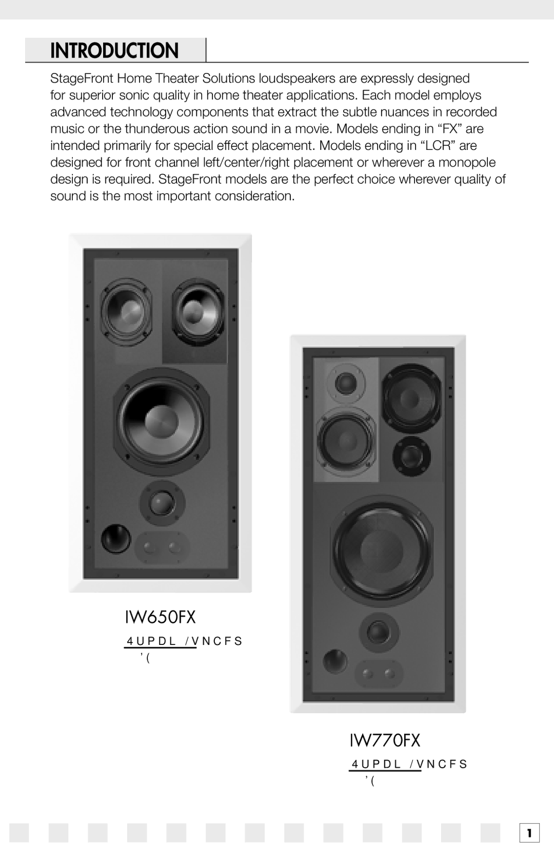 Niles Audio IW650FX, IW770FX manual Introduction 