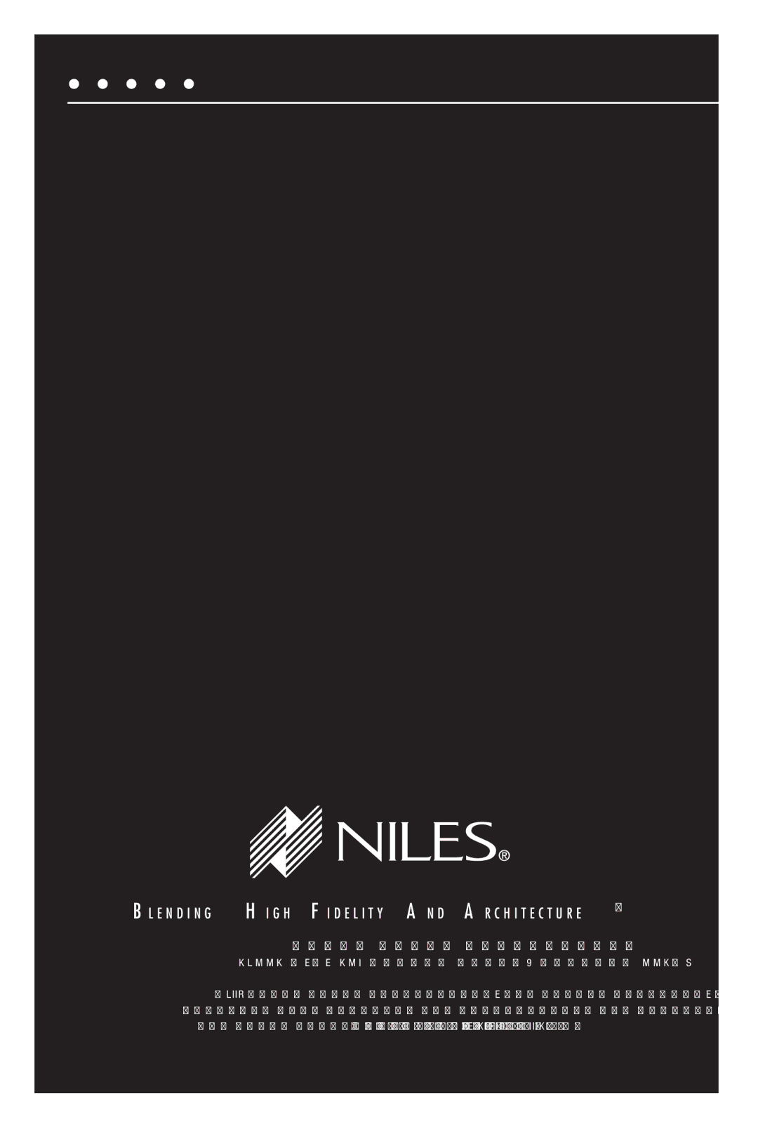 Niles Audio MSA-10A manual L e s a u d i o C o r p o r a t i o n 