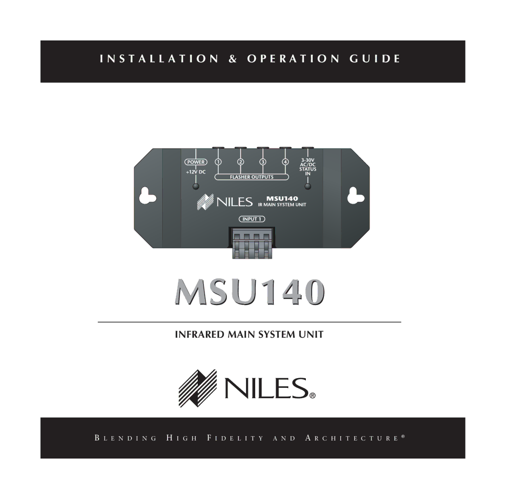 Niles Audio MSU140 manual 