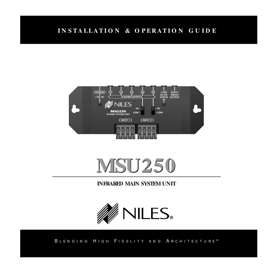 Niles Audio MSU250 manual 