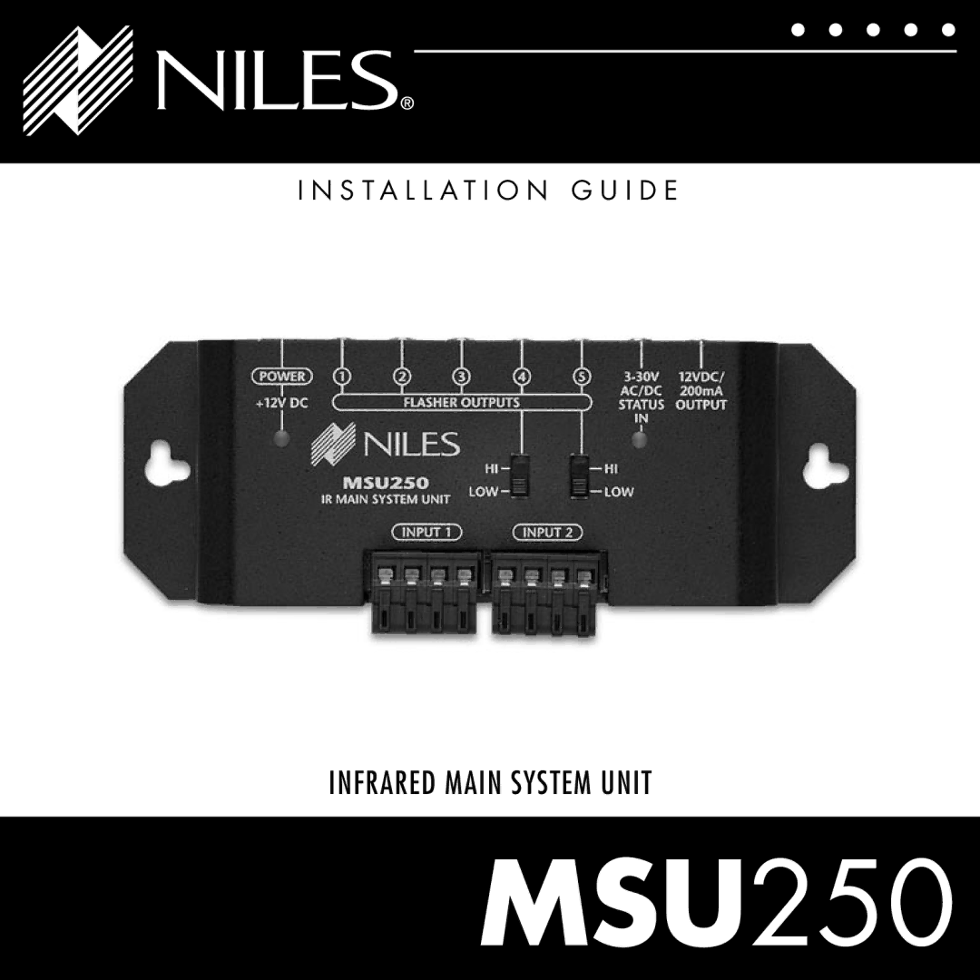 Niles Audio MSU250 manual 