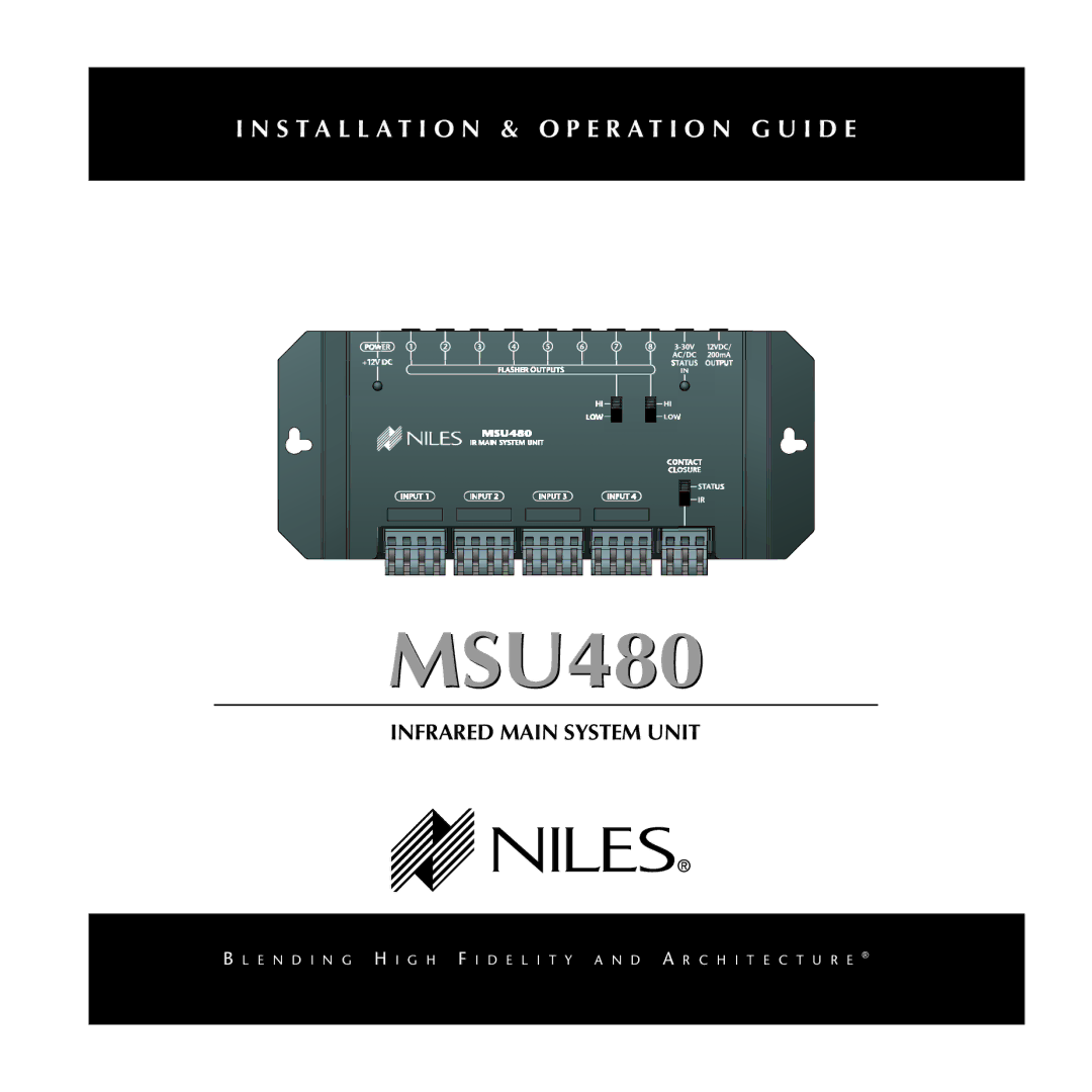 Niles Audio MSU480 manual 