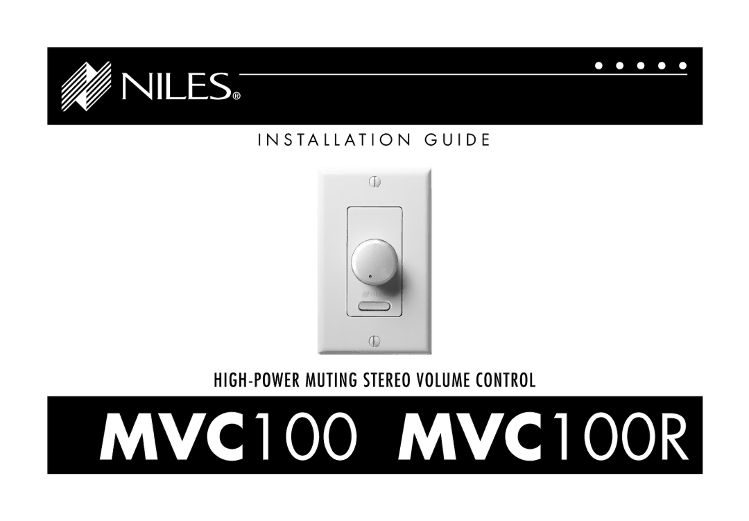 Niles Audio manual MVC100 MVC100R 