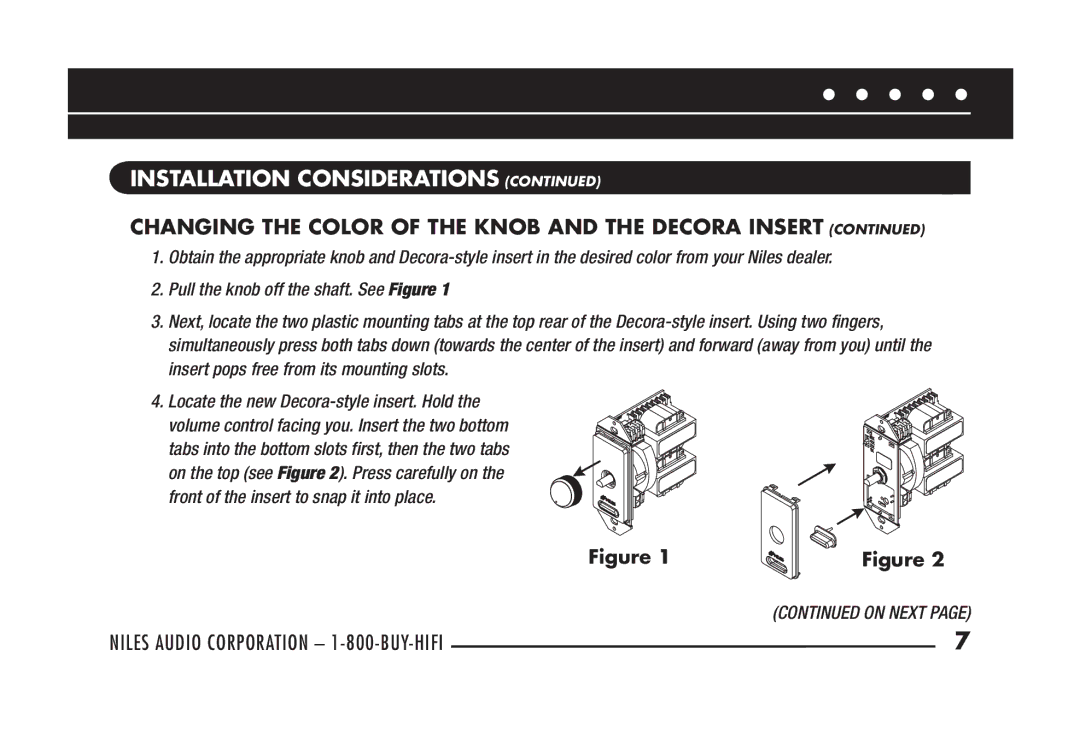 Niles Audio MVC100R manual Niles Audio Corporation 1-800-BUY-HIFI 