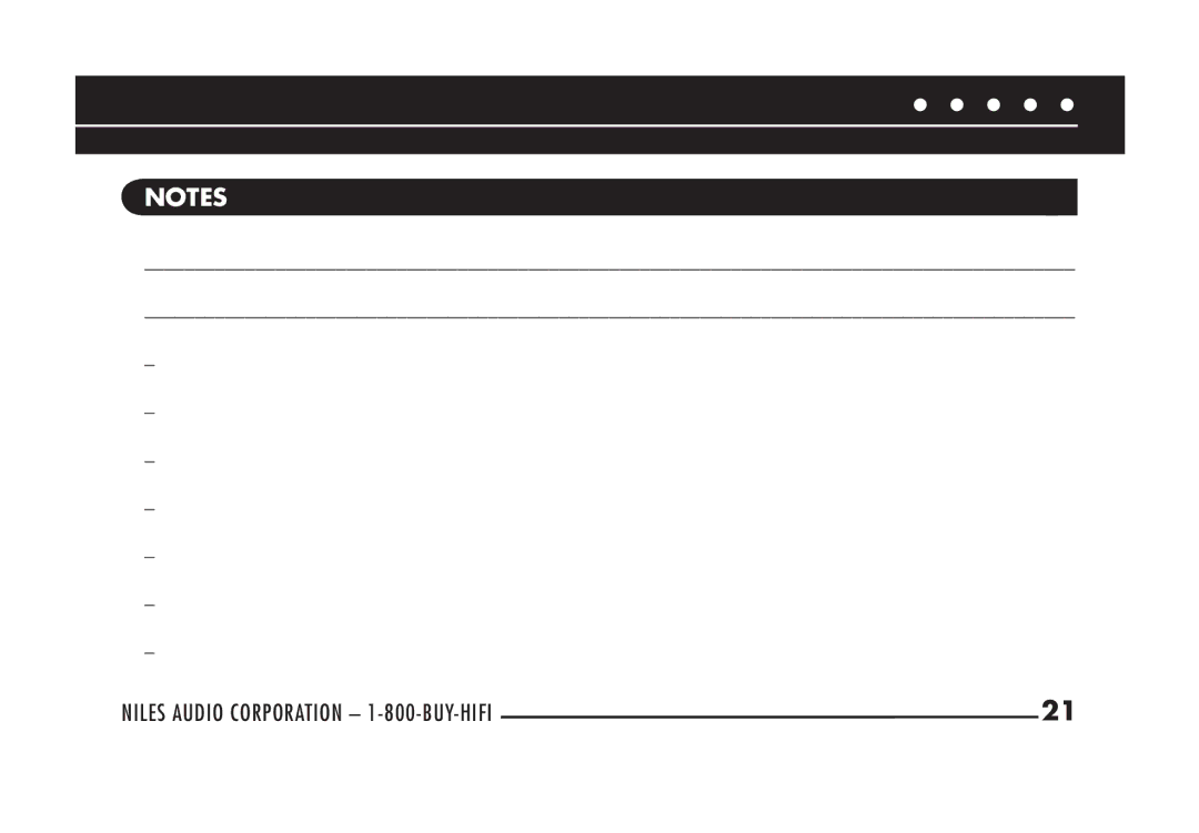 Niles Audio MVC100R manual Niles Audio Corporation 1-800-BUY-HIFI 