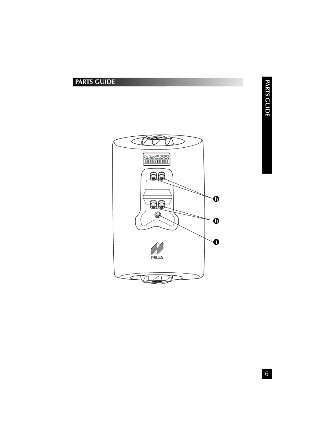 Niles Audio OS5.3SI manual Parts Guide 