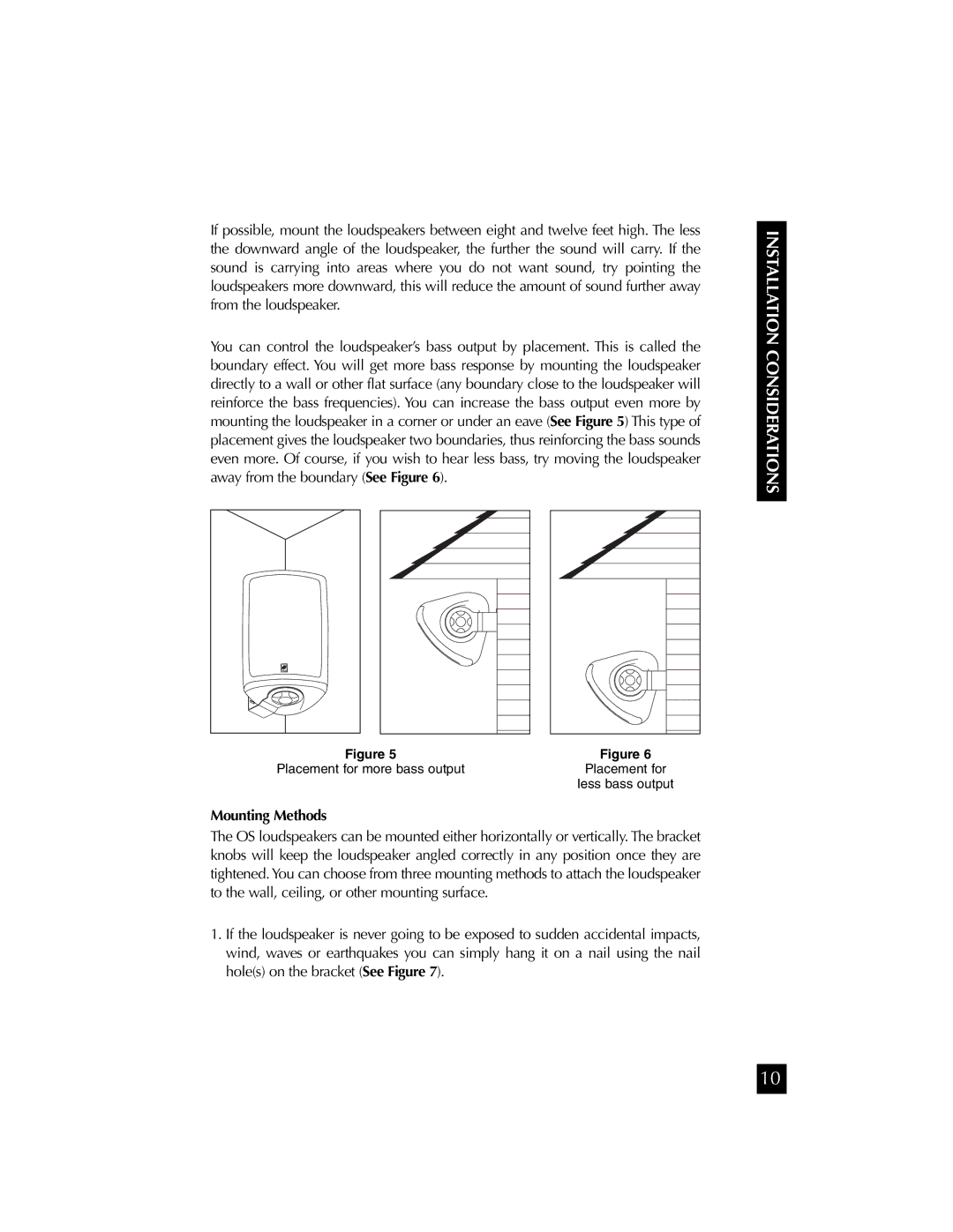 Niles Audio OS6.5 manual Mounting Methods 