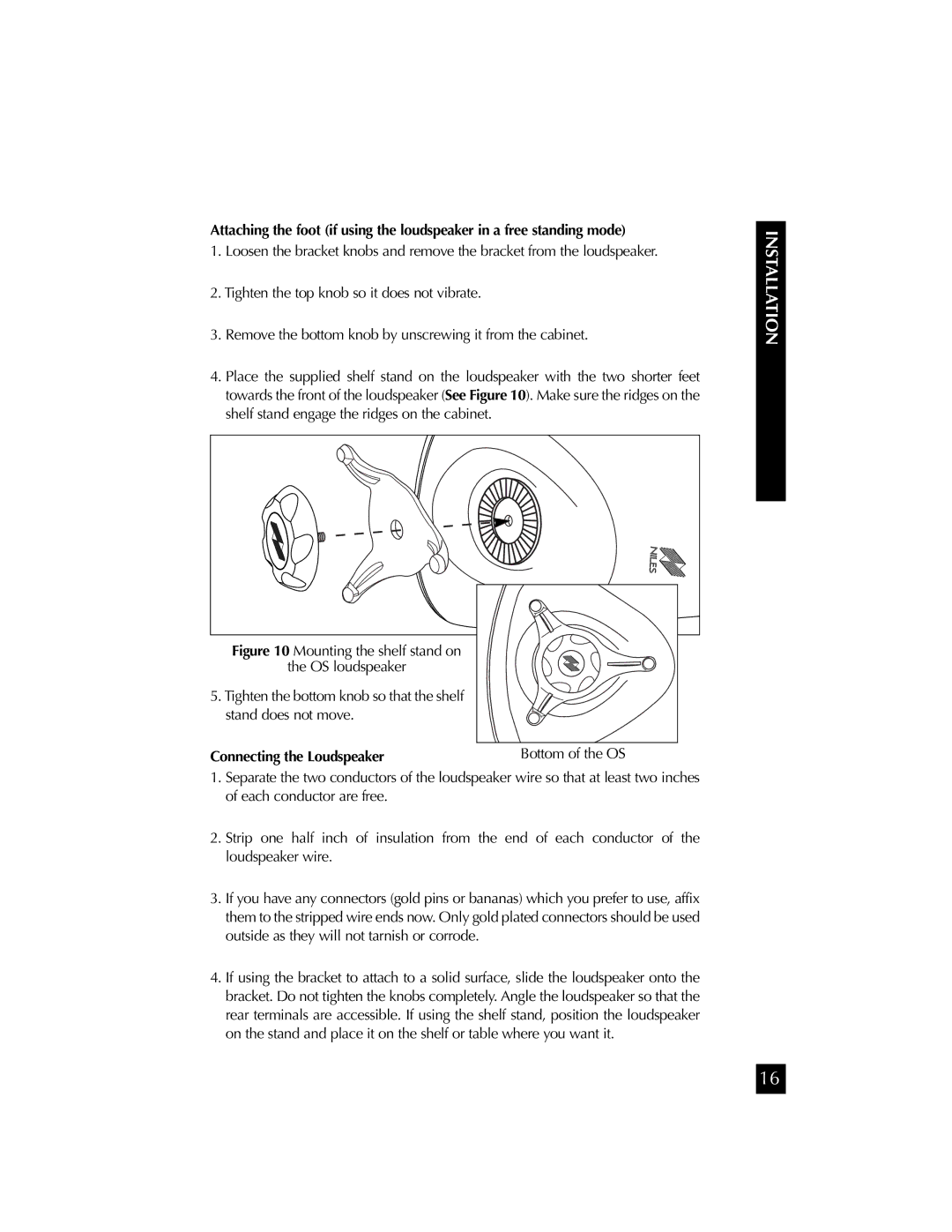 Niles Audio OS6.5 manual Connecting the Loudspeaker 