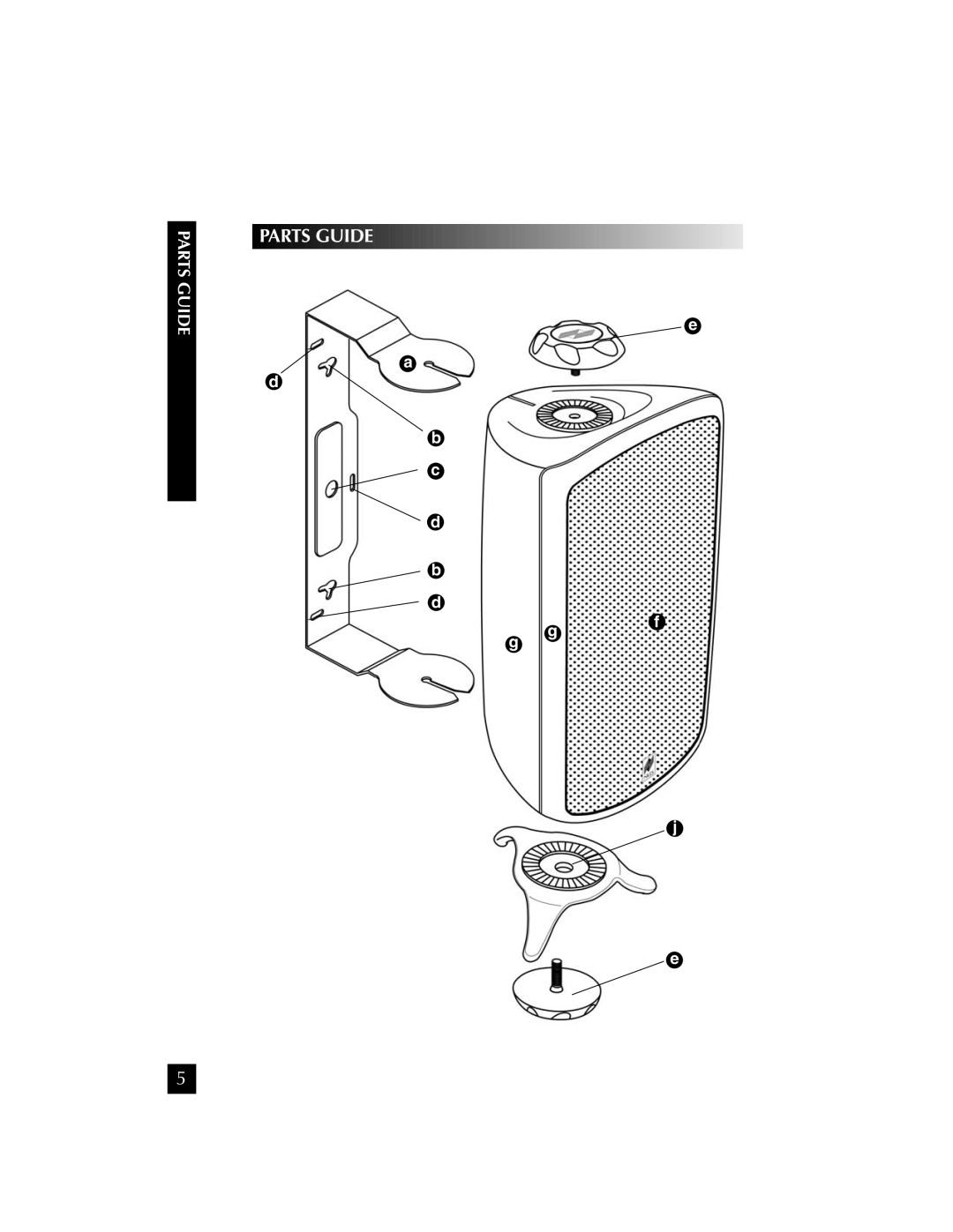 Niles Audio OS7.5 manual Parts Guide 