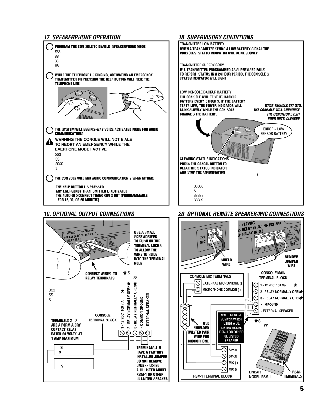 Niles Audio PERS-3600B manual Speakerphone Operation, Supervisory Conditions, Optional Output Connections, UL Installations 