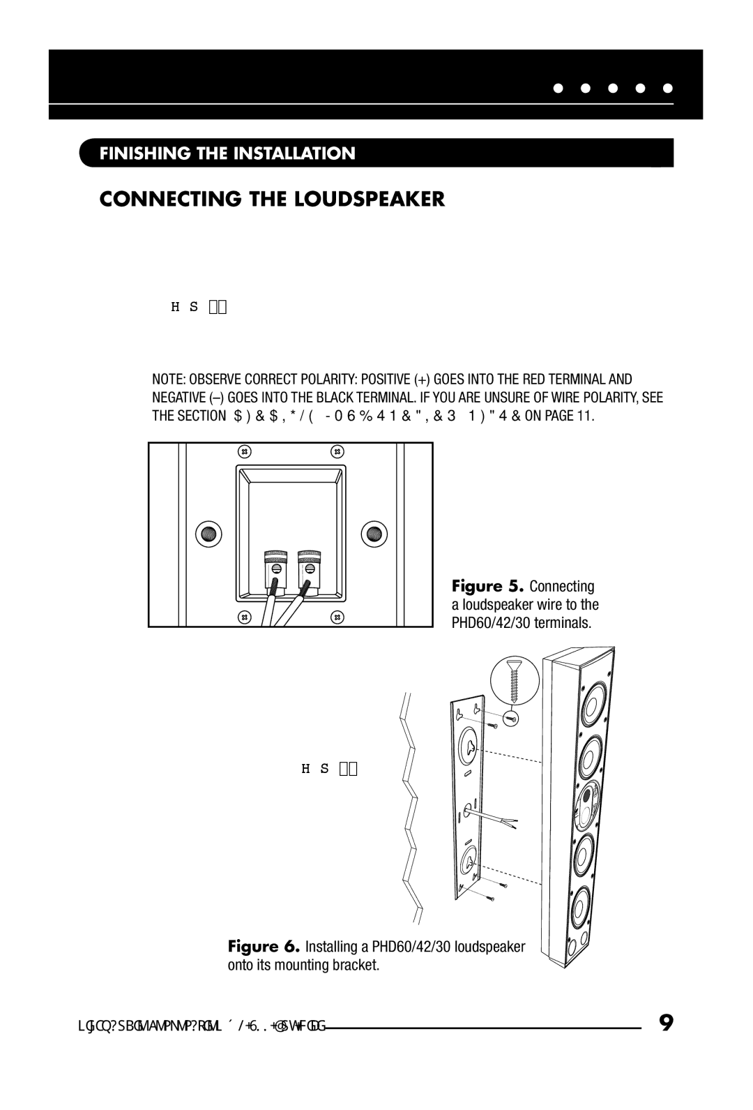 Niles Audio PHD42, PHD60, PHD30 manual Connecting the Loudspeaker, Finishing the Installation 