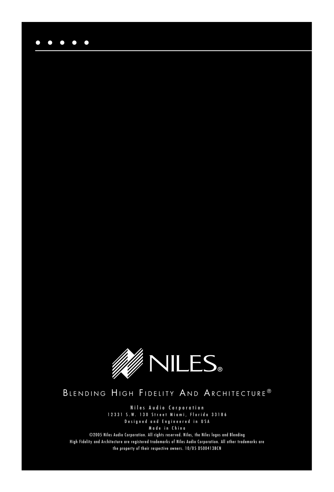 Niles Audio PHD42, PHD60, PHD30 manual L e s a u d i o C o r p o r a t i o n 