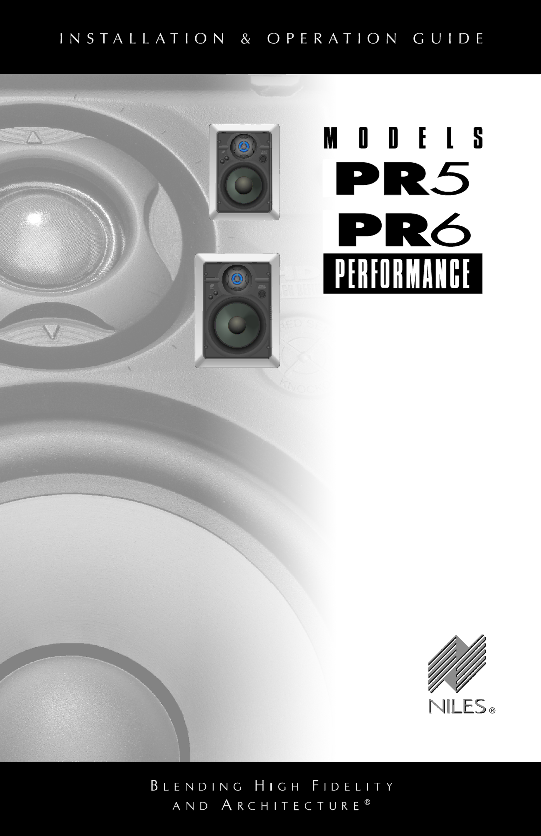 Niles Audio PR5, PR6 manual D E L S 