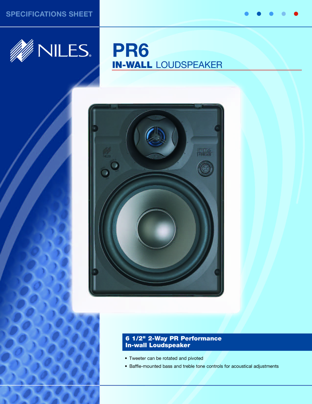 Niles Audio PR6 specifications 