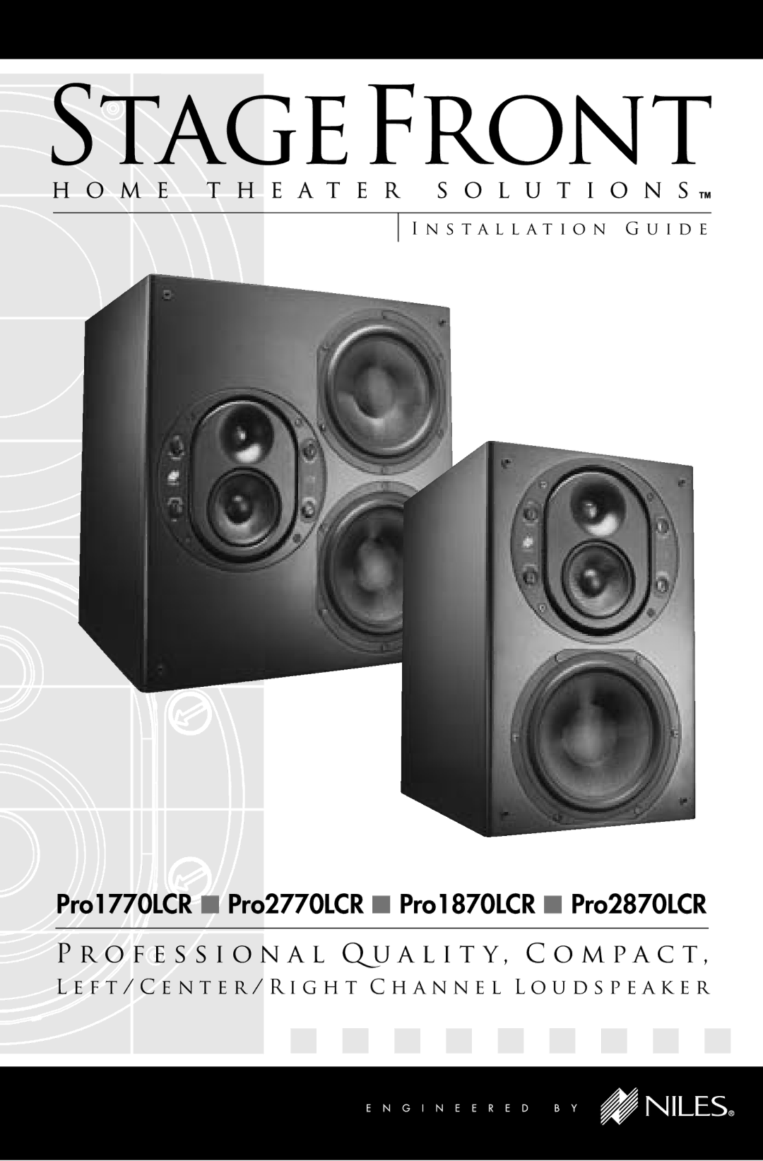 Niles Audio PRO1770LCR, PRO2870LCR, PRO1870LCR, PRO2770LCR manual O f e s s i o n a l Q u a l i t y , C o m p a c t 