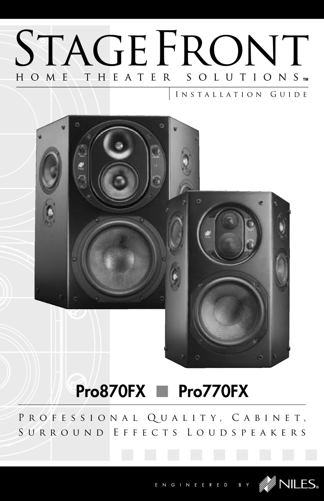 Niles Audio manual Pro870FX Pro770FX 