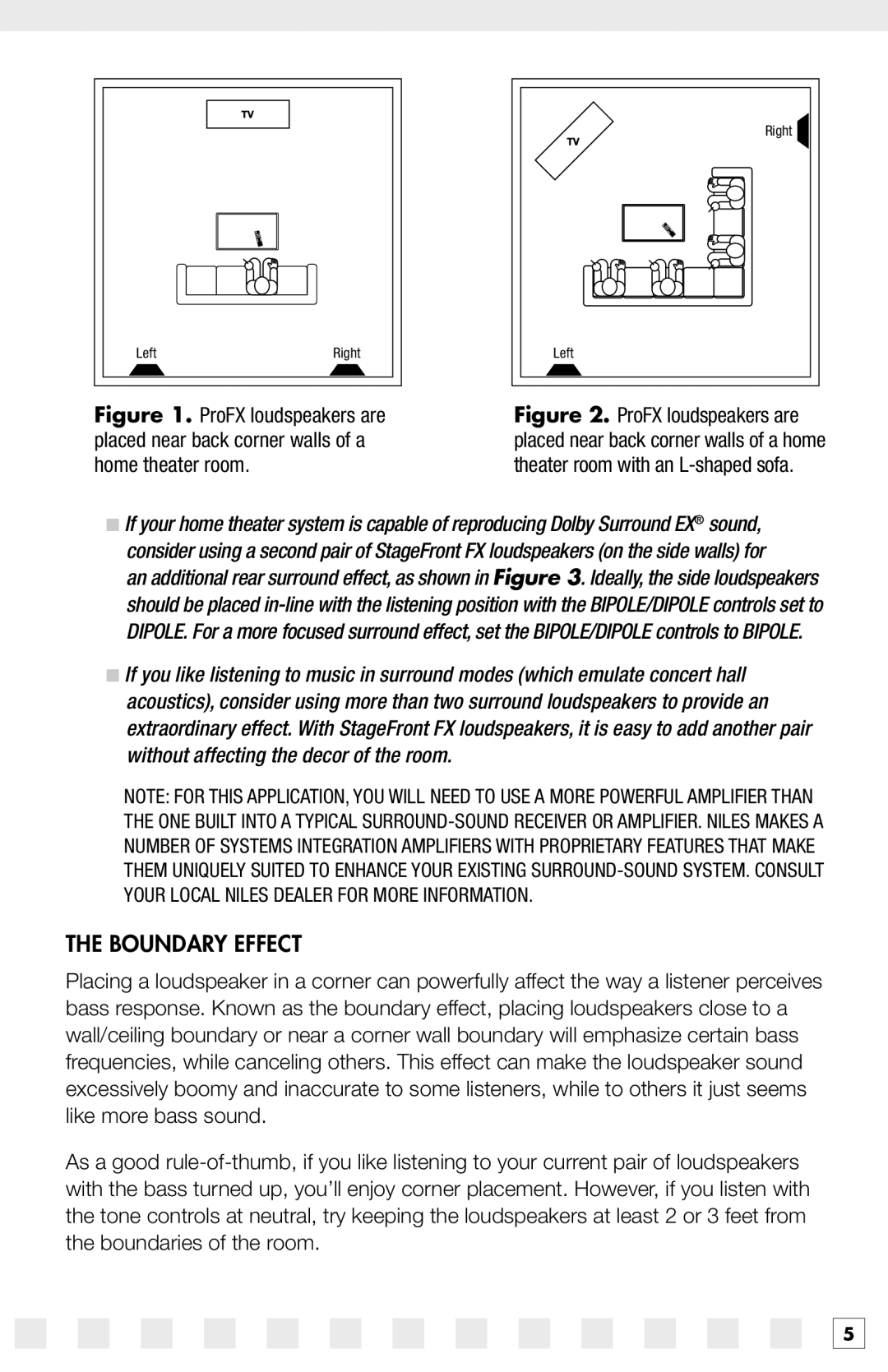 Niles Audio Pro870FX, Pro770FX manual Boundary Effect 