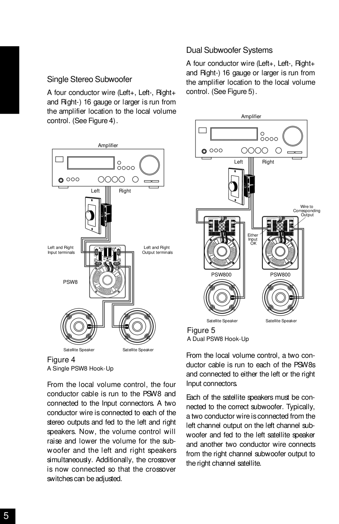 Niles Audio PSW8 manual Connections 