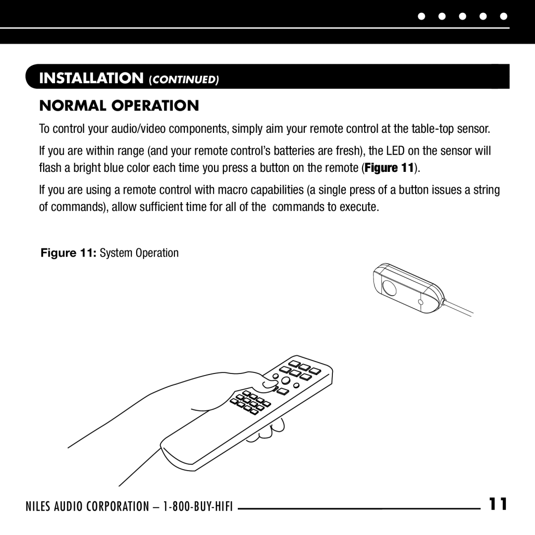 Niles Audio RCA-HT manual Normal Operation, System Operation 