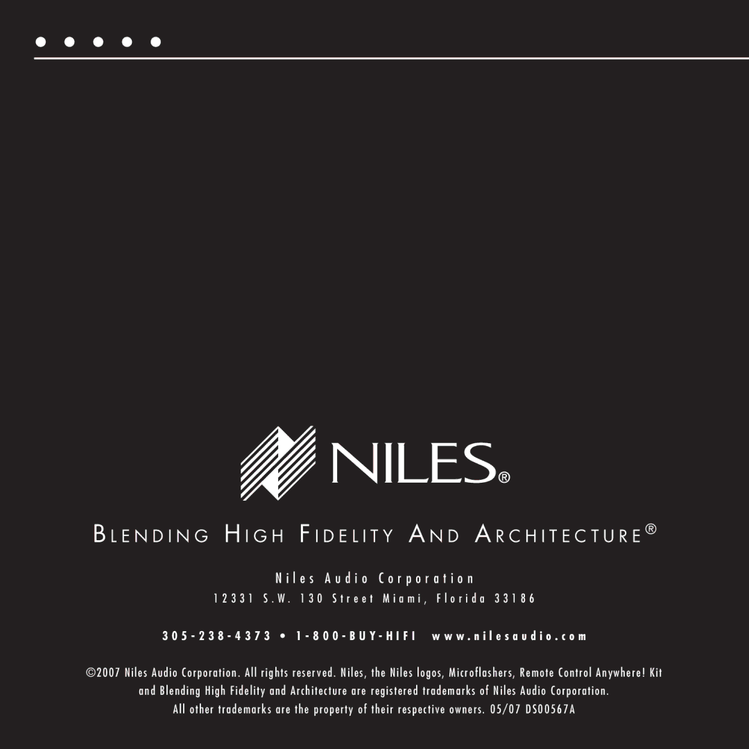 Niles Audio RCA-TT manual L e s a u d i o C o r p o r a t i o n 