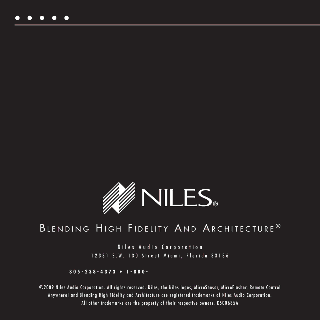 Niles Audio RCA-TT2 manual L e s a u d i o C o r p o r a t i o n 