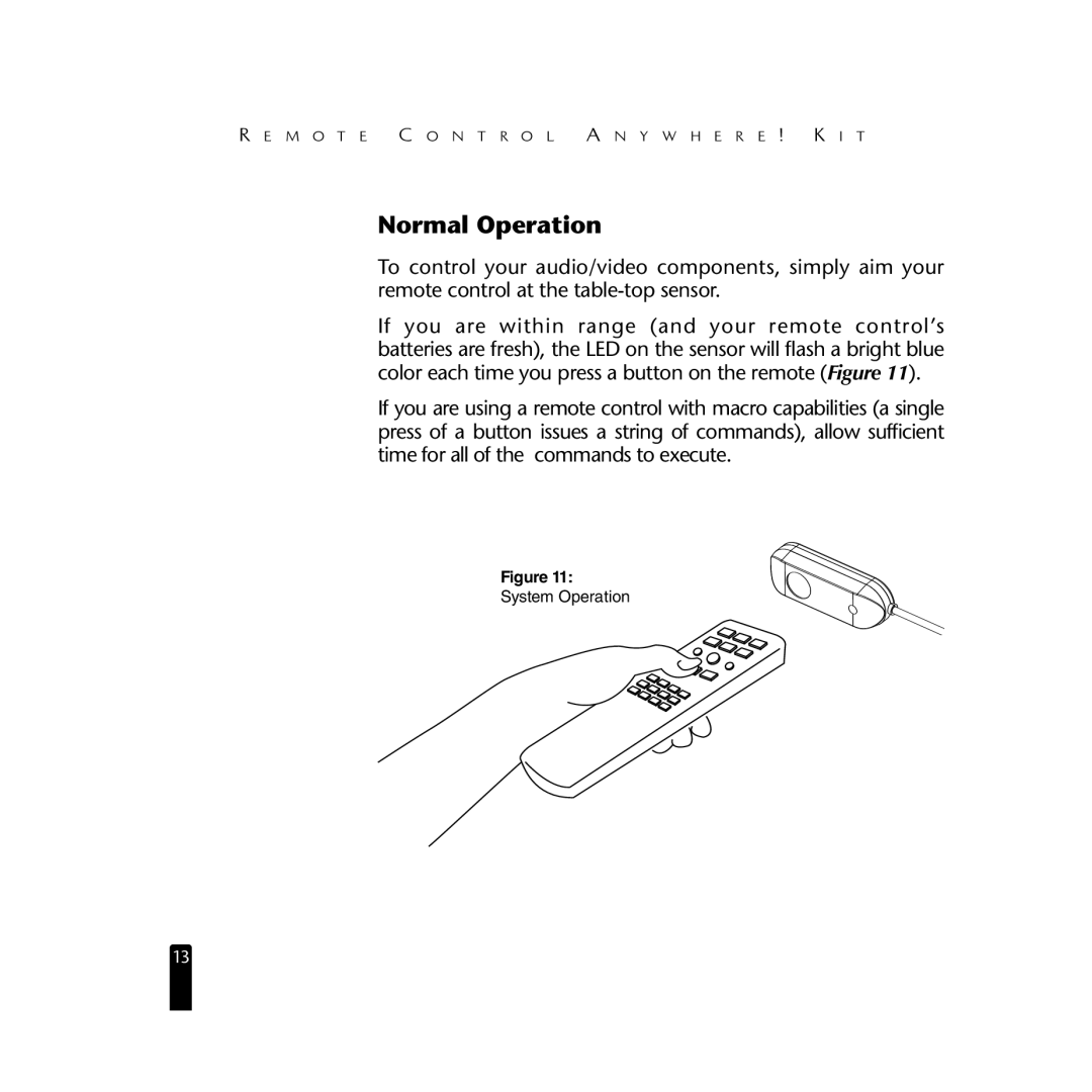 Niles Audio RCA3 specifications Normal Operation 