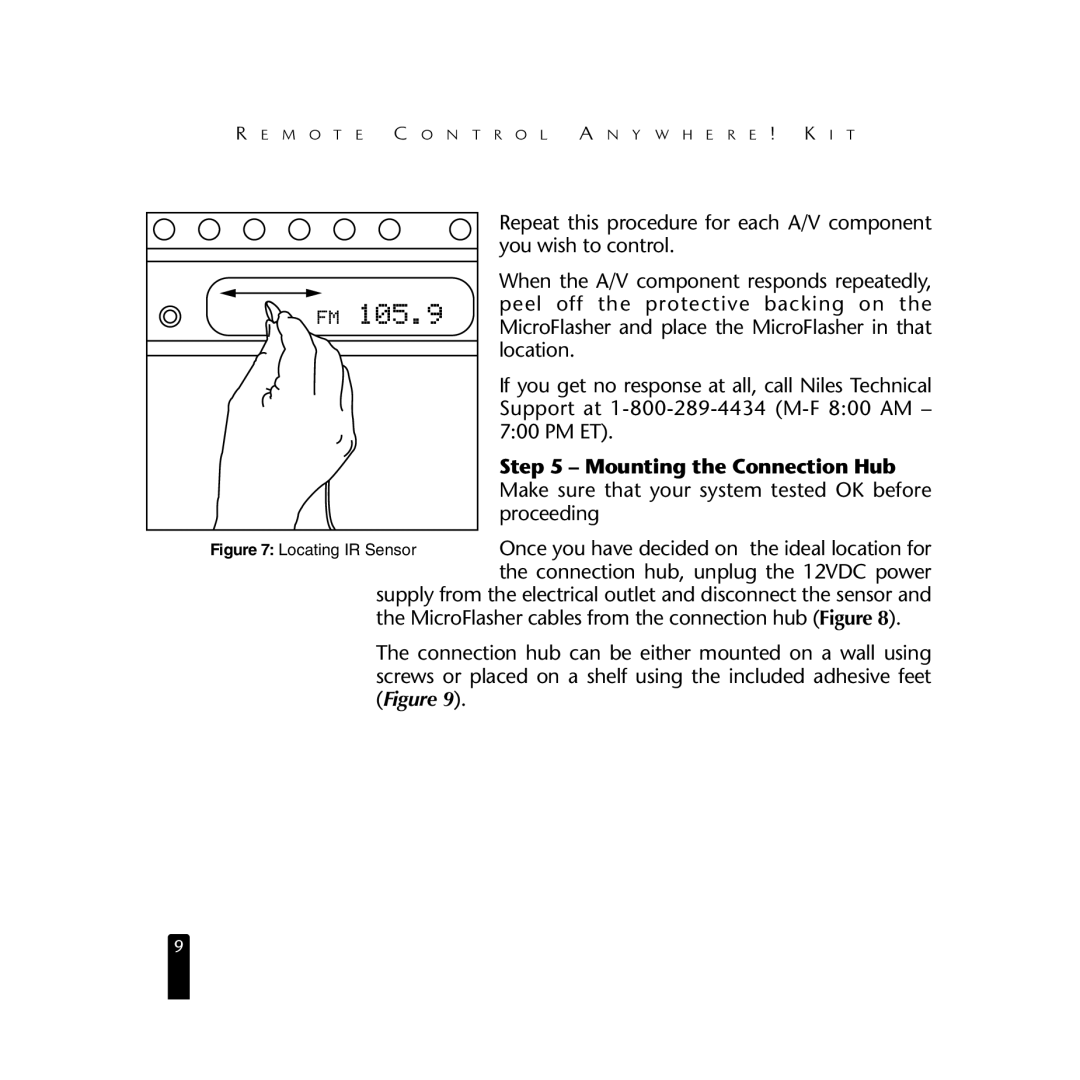 Niles Audio RCA3 specifications Once you have decided on the ideal location for 