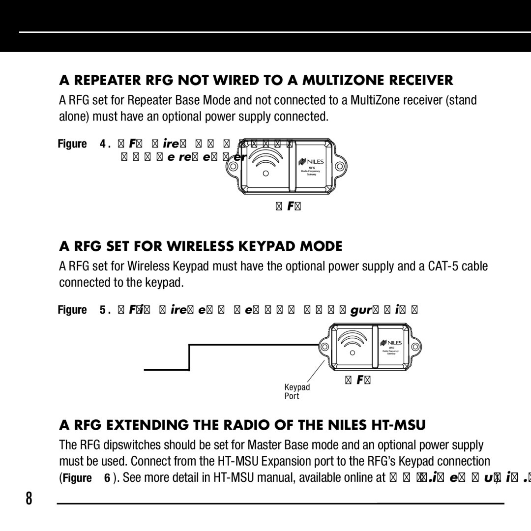 Niles Audio manual RFG Extending the Radio of the Niles HT-MSU 