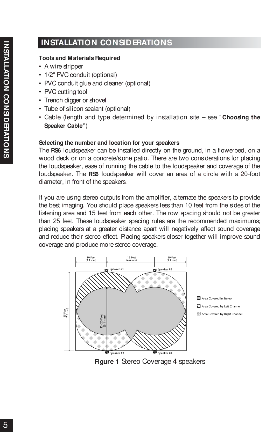 Niles Audio RS6 Series manual Installation Considerations, Tools and Materials Required 