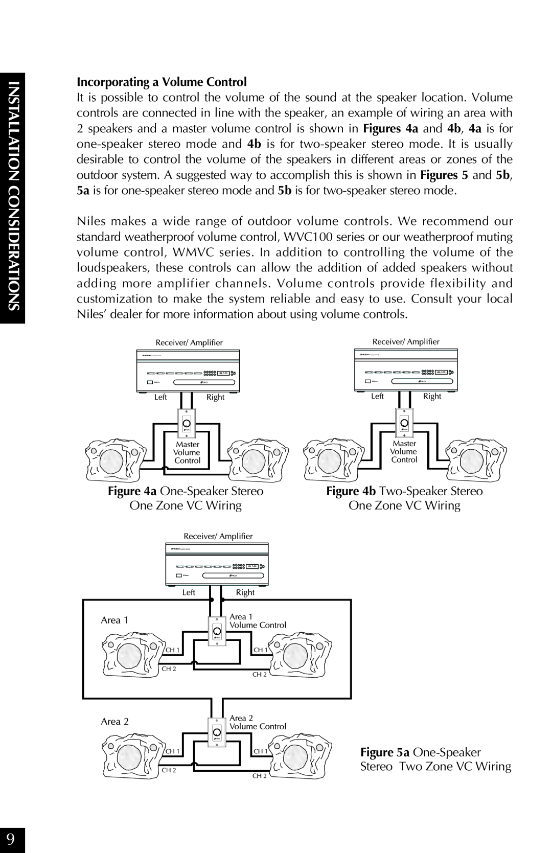 Niles Audio RS8Si Granite, RS8Si Sandstone manual Installation Considerations, Incorporating a Volume Control 