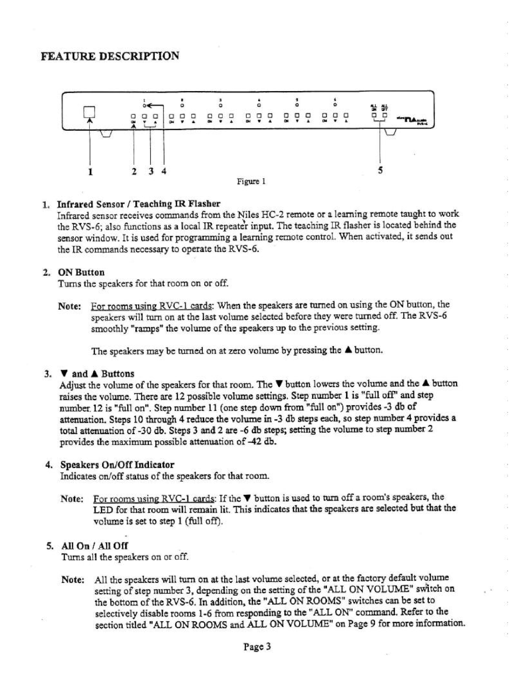 Niles Audio RVS-6 manual 