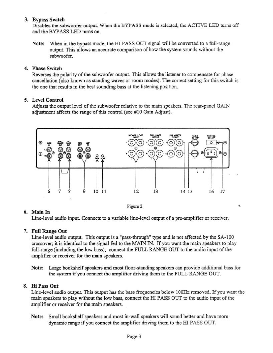 Niles Audio SA-100 manual 