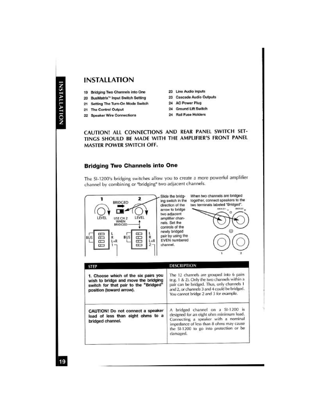 Niles Audio SI-1200 manual 