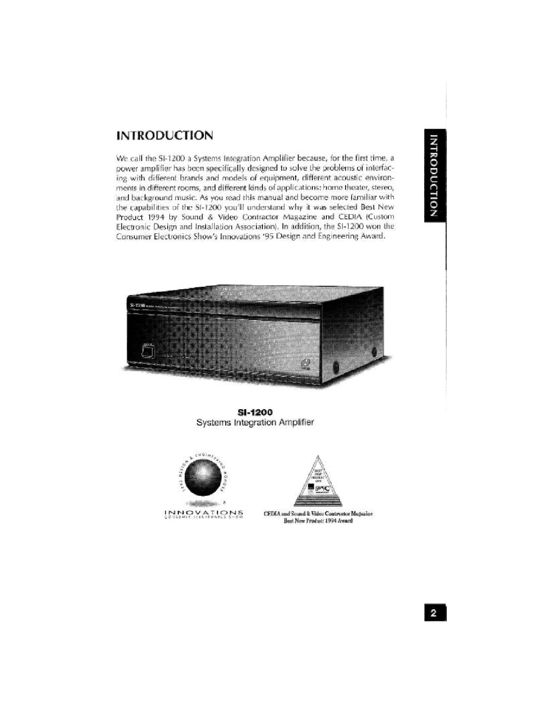 Niles Audio SI-1200 manual 