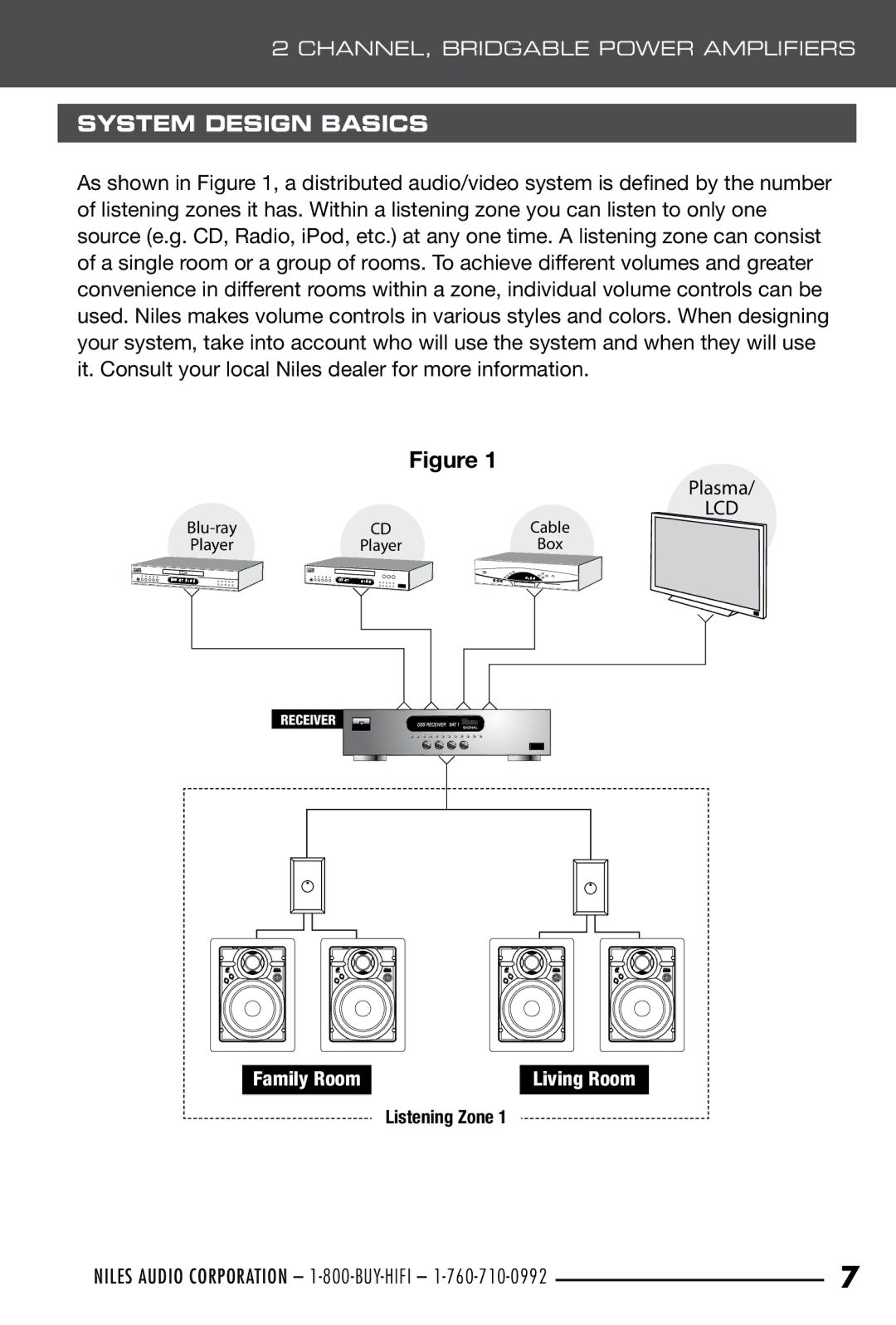 Niles Audio SI-1230 manual System Design Basics, Listening Zone 