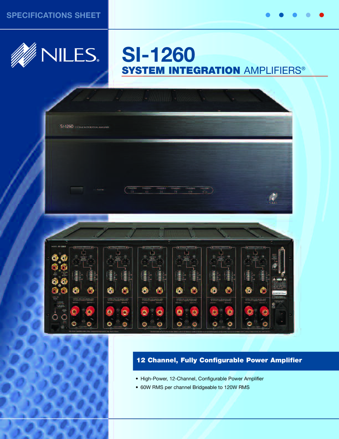 Niles Audio SI-1260 specifications 