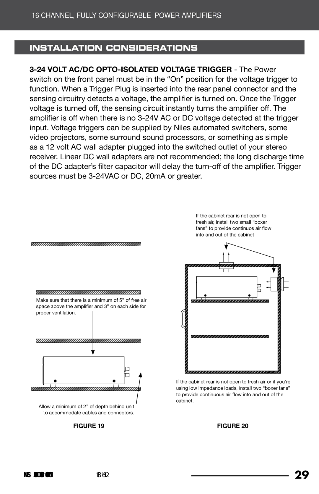 Niles Audio SI-1650 manual Installation Considerations 