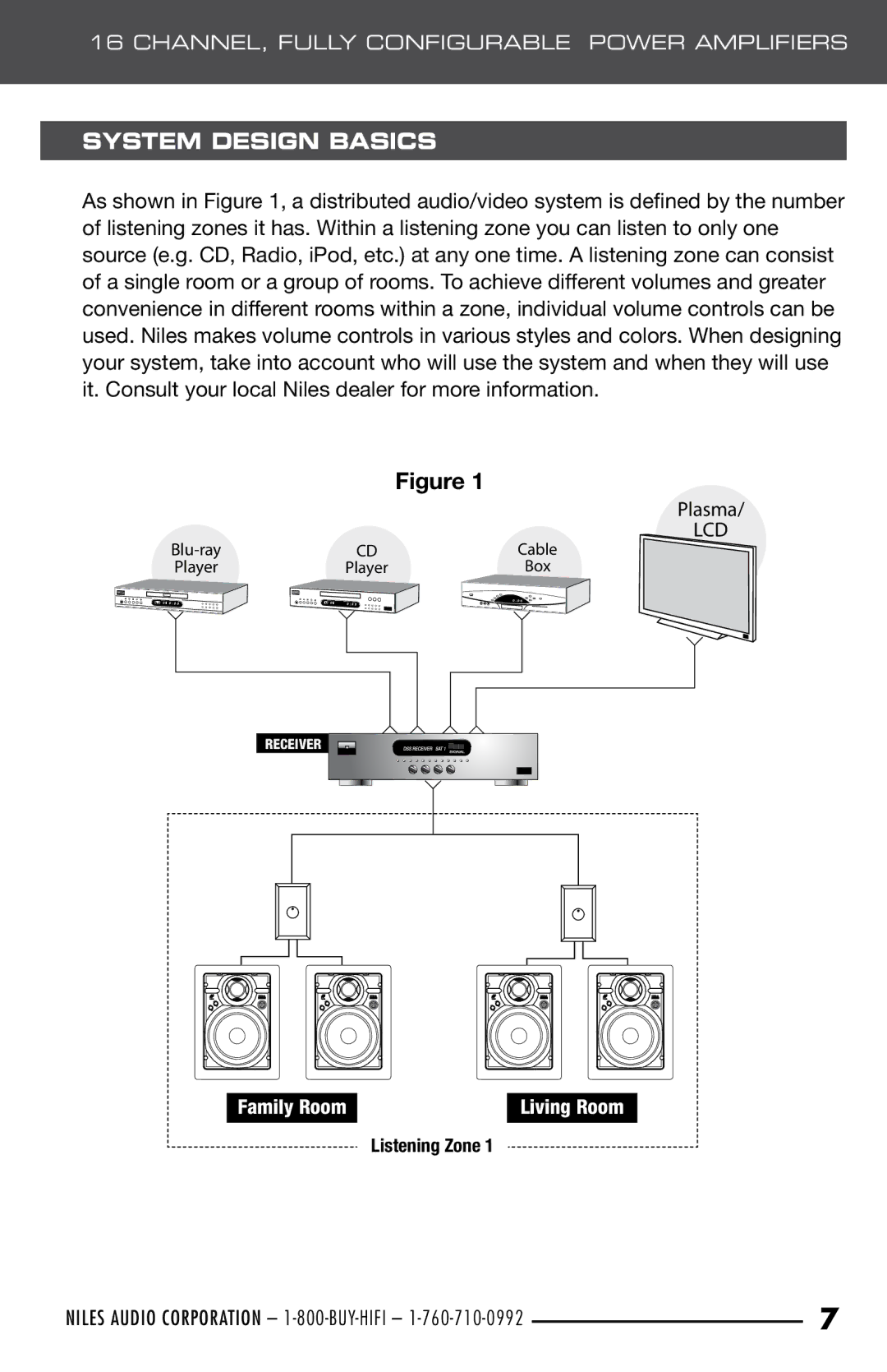 Niles Audio SI-1650 manual System Design Basics, Lcd 