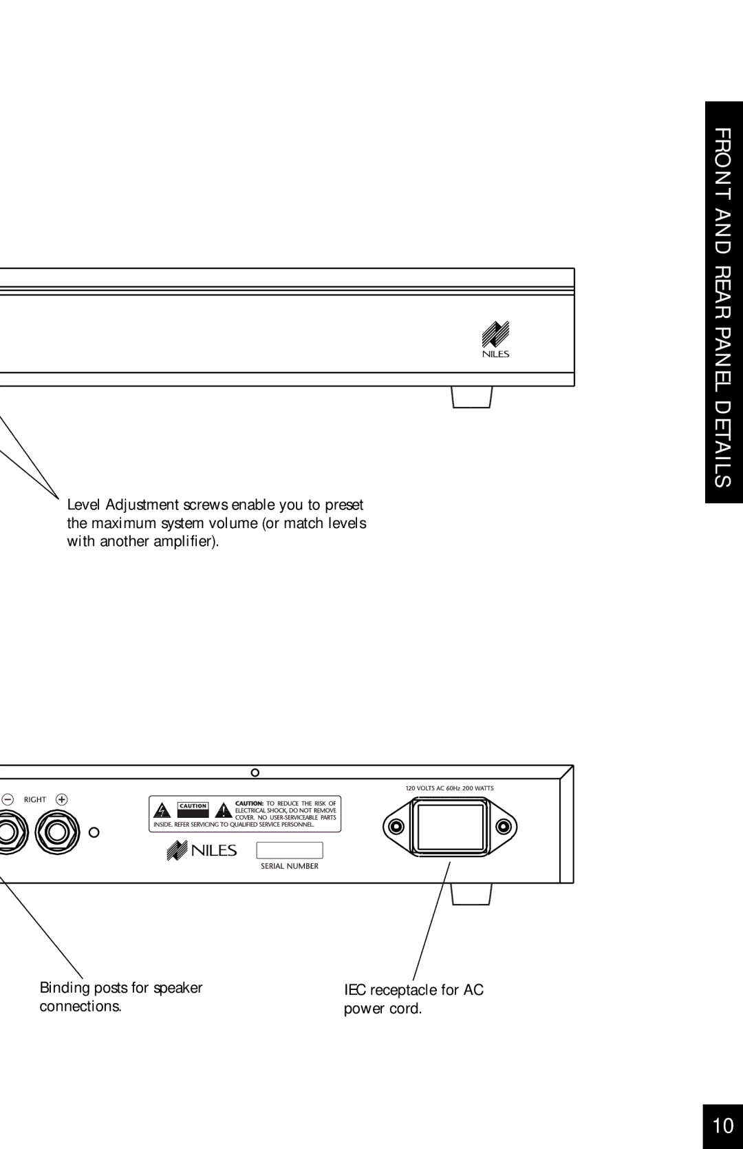 Niles Audio SI-245 manual Connections Power cord 