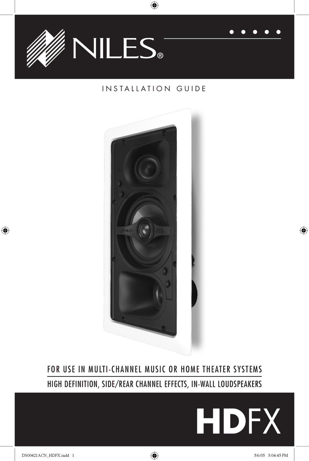 Niles Audio Speaker manual Hdfx 