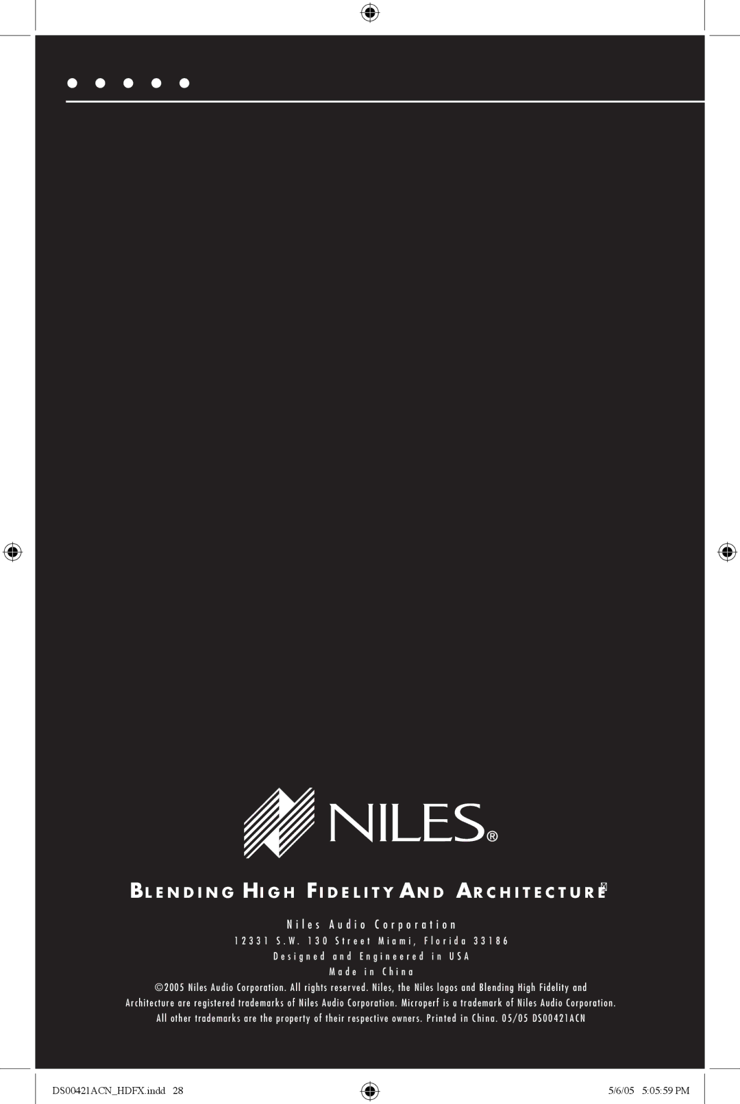 Niles Audio Speaker manual L e s a u d i o C o r p o r a t i o n 